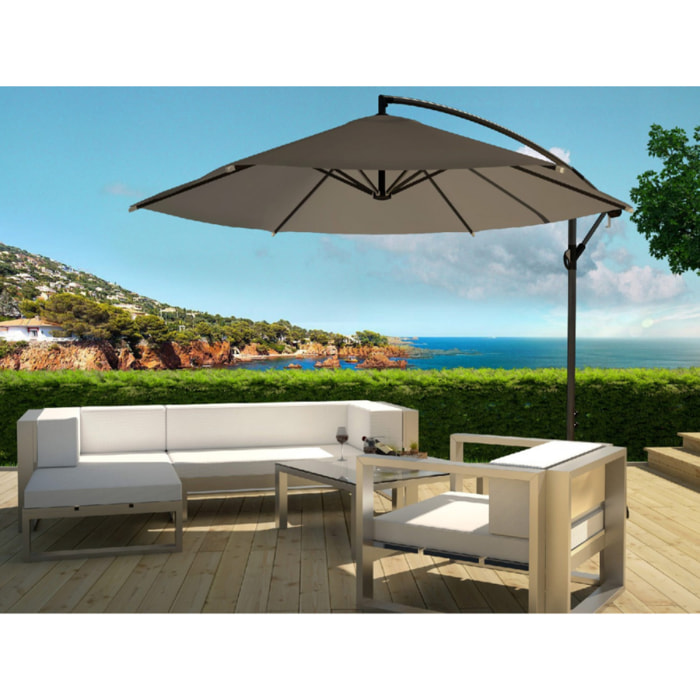 Parasol déporté Ø 3m gris FREY