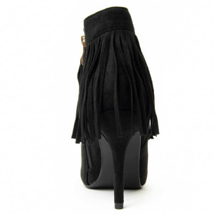 Botín De Tacón - Negro - Altura: 10 Cm