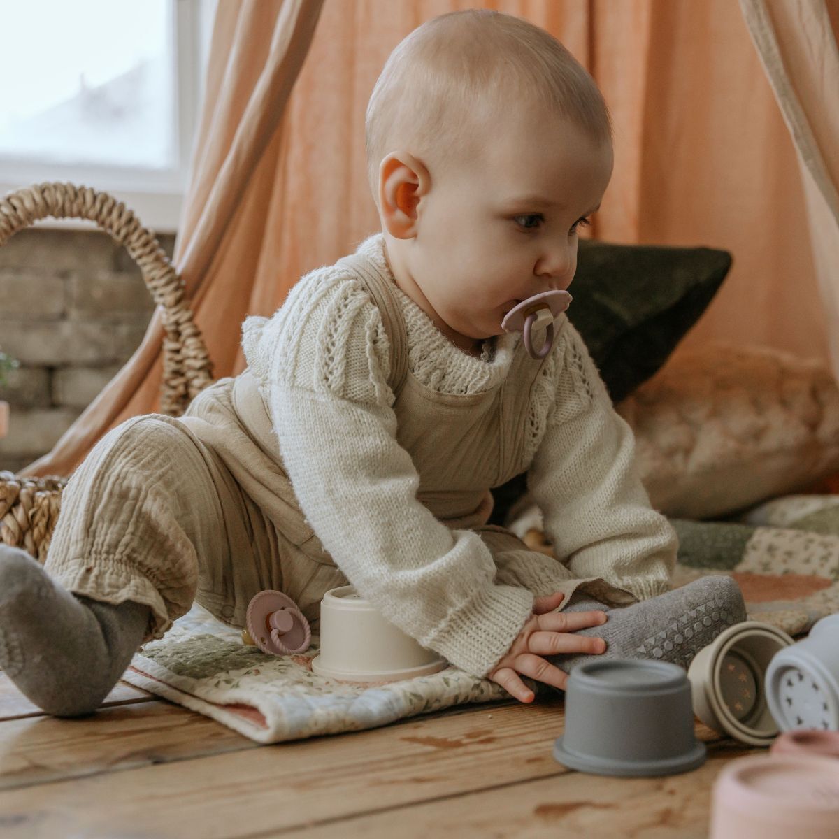 Frigg Pack 2 Chupetes Block Latex Daisy