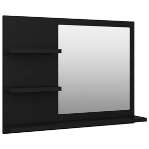 Miroir de salle de bain avec rangements - Noir