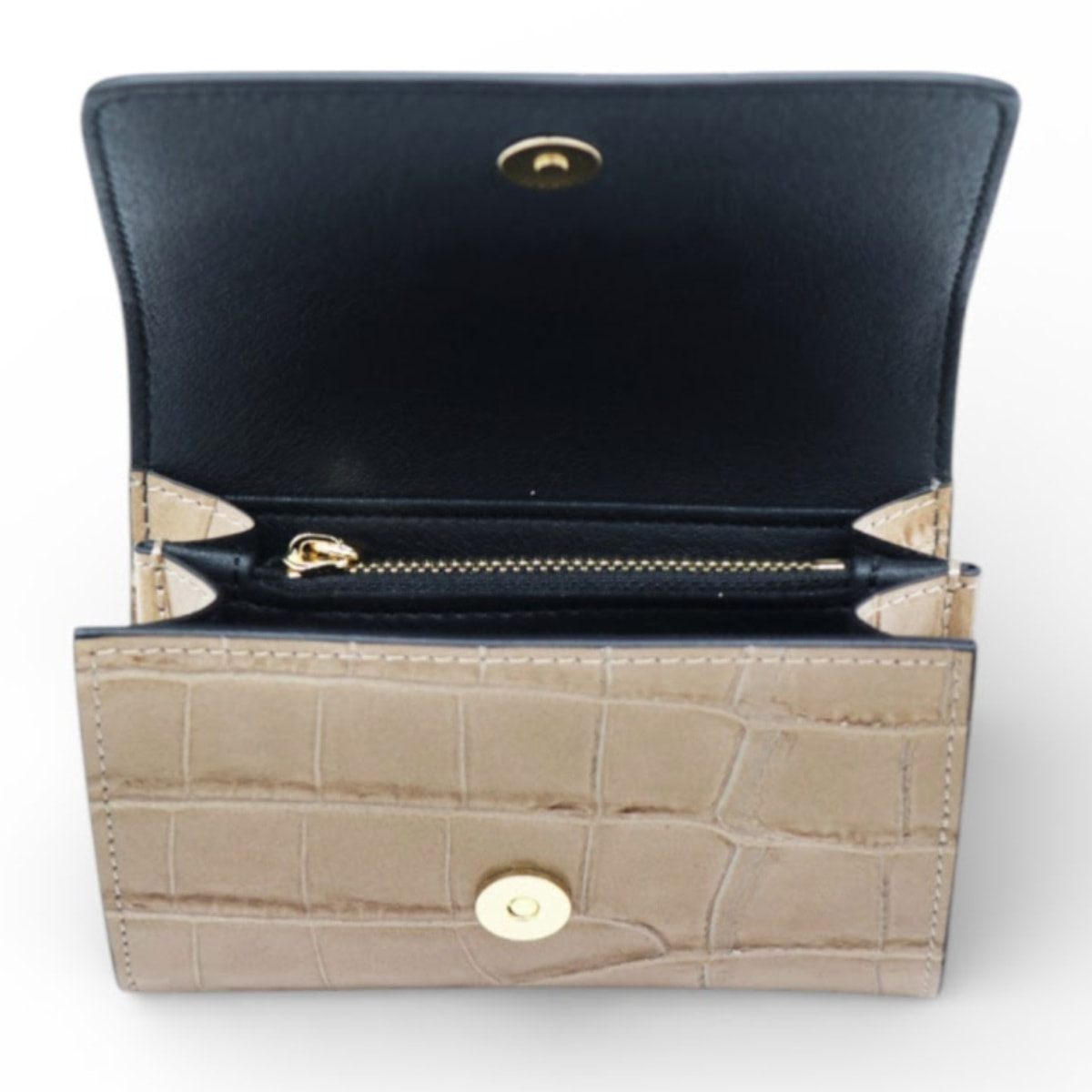 Cartera Cheval Firenze Cosmo Mini Croc Taupe