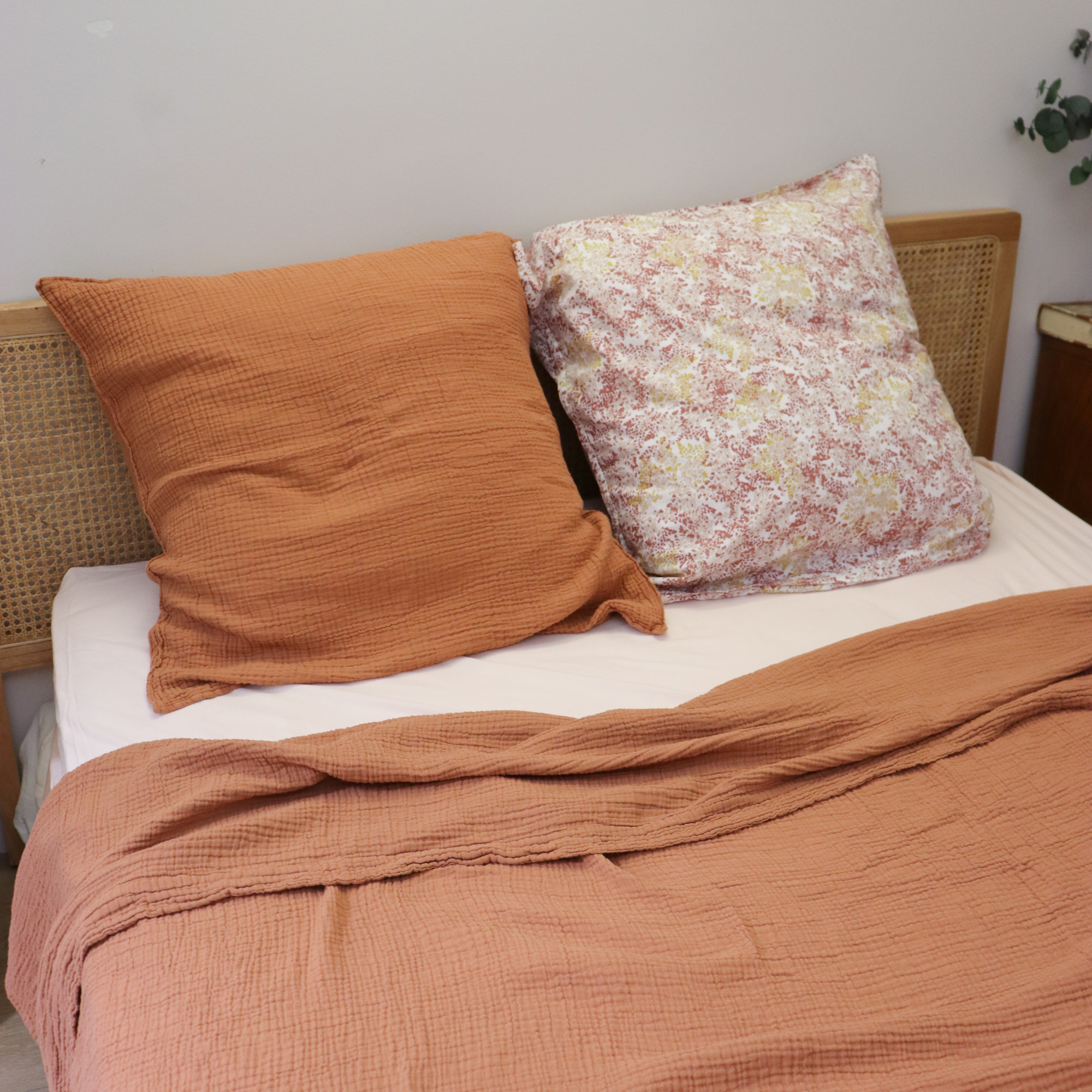 Drap plat en gaze de coton, SIMPLEMENT GAUFRÉ