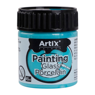 Pack 6 Uds. PINTURA CERÁMICA Y CRISTAL 45 ml COLOR AZUL CLARO