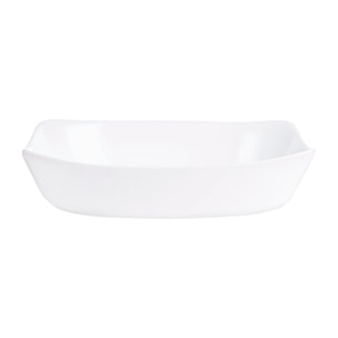 Plat à four rectangulaire blanc 34X25cm Smart Cuisine Carine 250°C  - Luminarc - Opale culinaire extra léger et résistant