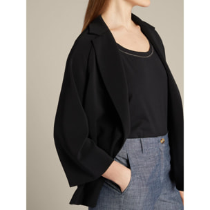 Elena Mirò - Chaqueta camisa negra - Negro