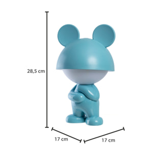 Lampada Led Per Bambini Da Tavolo Comodino Ricaricabile Modello Thinking Boy Azzurro