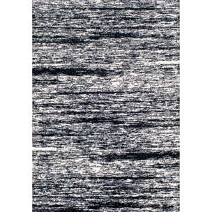 Oslo - tapis moderne abstrait à poils longs noir