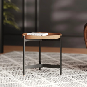 Table d'appoint ronde en bois D49 cm - Carter
