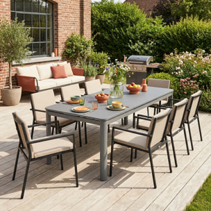 Table de jardin extensible aluminium 8 places SORIA