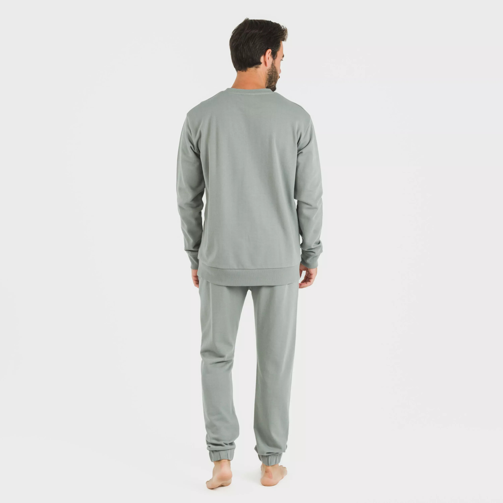 Pantalón largo básico deportivo gris azulado