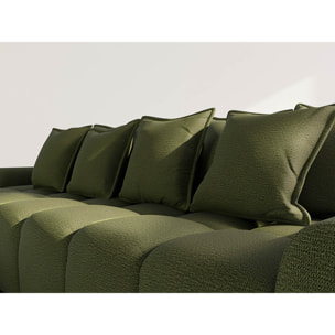 Adelaide - canapé d'angle réversible 4 places en tissu texturé - Vert