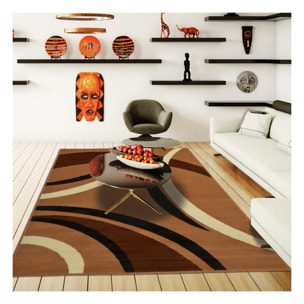 Tapis salon et chambre tissé motif rond SAILIN