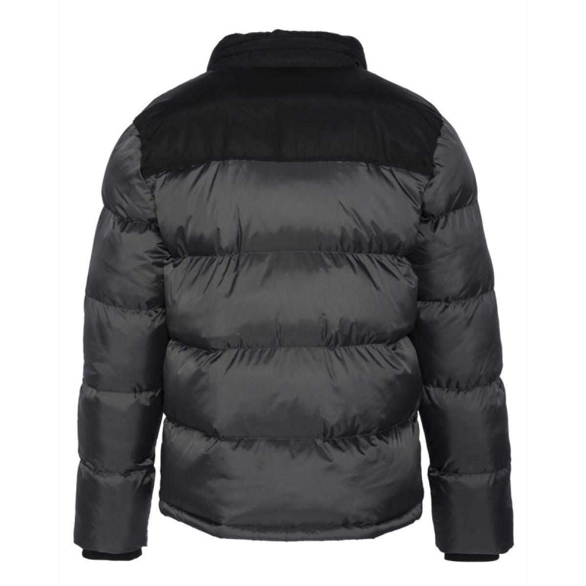 UTAH PADDED JACKET WITH YOKES & SCHOTT NYC CHEST EMBROIDERY BODY = 100% NYLON / YOKES = 60% COTTON 40% NYLON Grigio