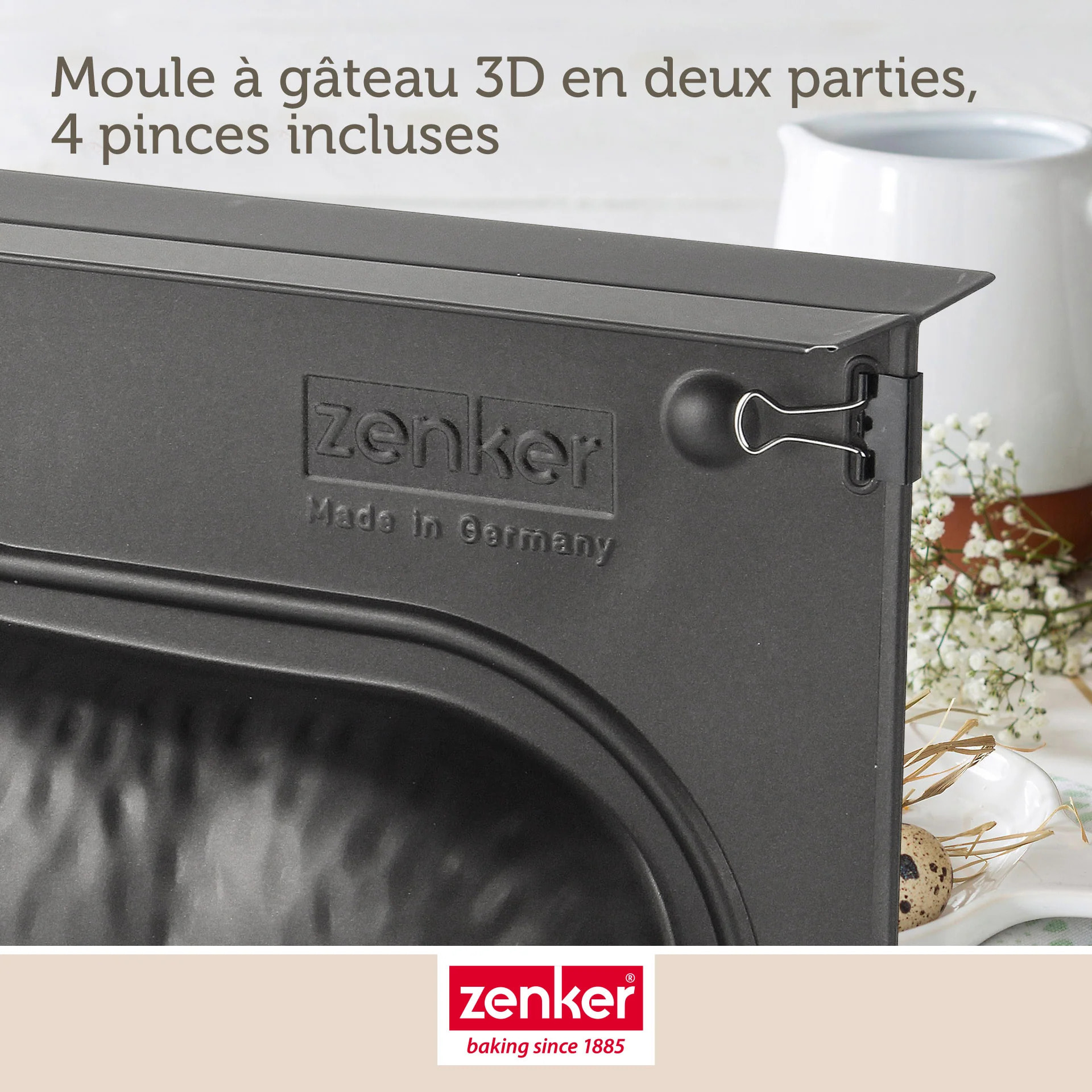 Lot de 2 moules à gâteaux 3D en forme d'agneau pascal 900 ml Zenker Special Season