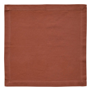 Serviette de table Jane 40x40 terracotta en coton