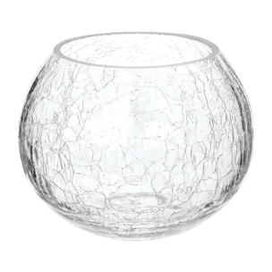 Photophore verre craquelé H10cm