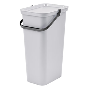 Papelera "moda" con asa blanco