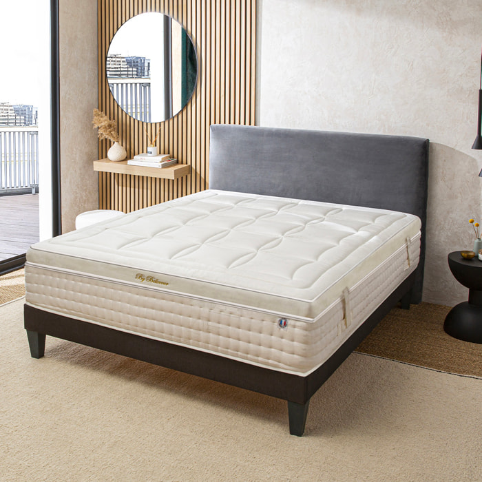 Matelas Empereur, Soutien Ferme, 33 cm, Gel & Mémoire de Forme, Fabrication Française, Déhoussable