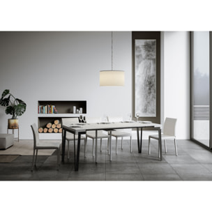 Console extensible 90x40/196 cm Rio Small Frêne Blanc cadre Ruille