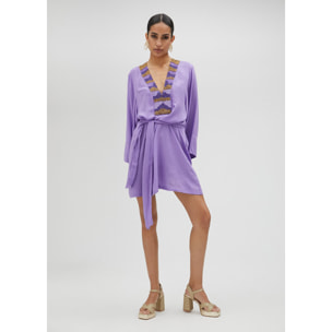 Vestito corto con strass