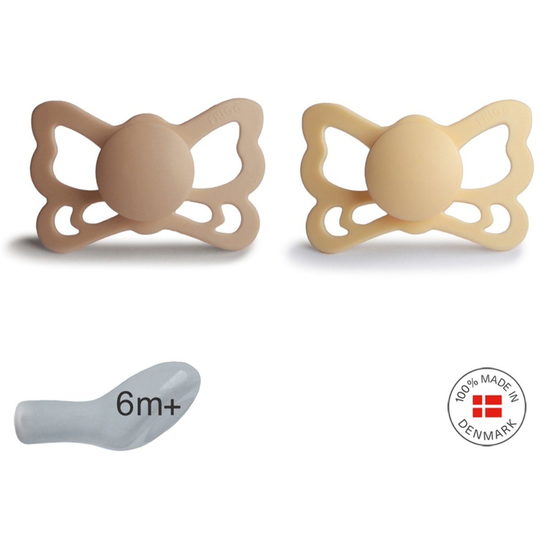 Frigg Pack 2 Chupetes Anat. Silicona Butterfly