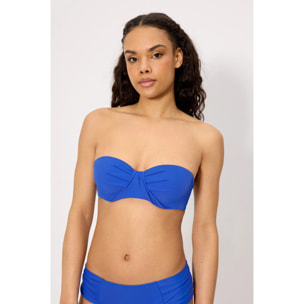 Top bikini bandeau Blu