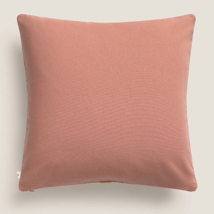 Funda de cojín de terciopelo con flores Ritcu color rosa Algodón