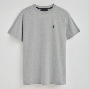 Pack uomo con tre magliette in blu marino, bianco e grigio vigorè a girocollo con ricamo Rigby Go