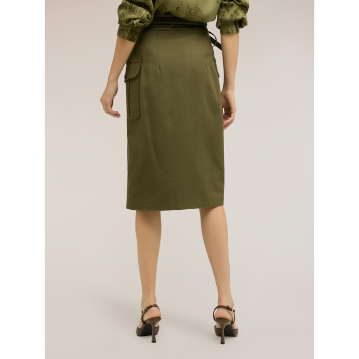 Motivi - Gonna cargo con cintura - Verde militare