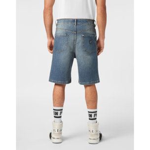 PHILIPP PLEIN PANTALONCINI DI JEANS
