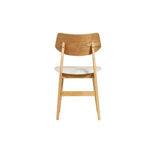 Chaises scandinaves en bois clair et blanc (lot de 2) ELION