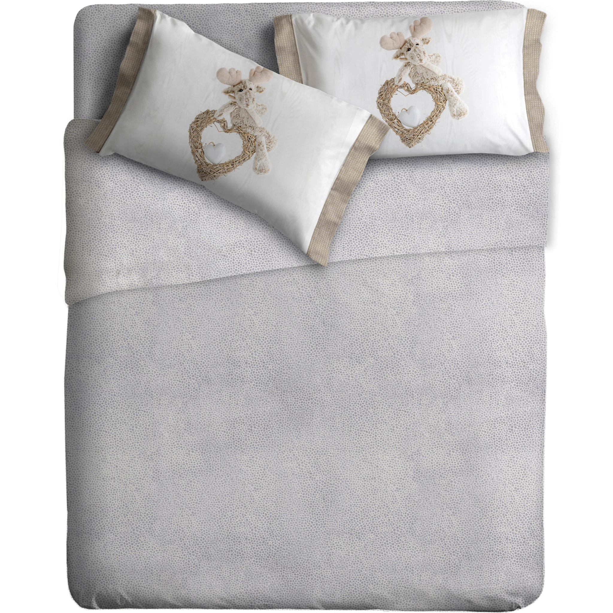 Completo letto fotografico Fine-Art IPERSAN Puro Cotone Renna
