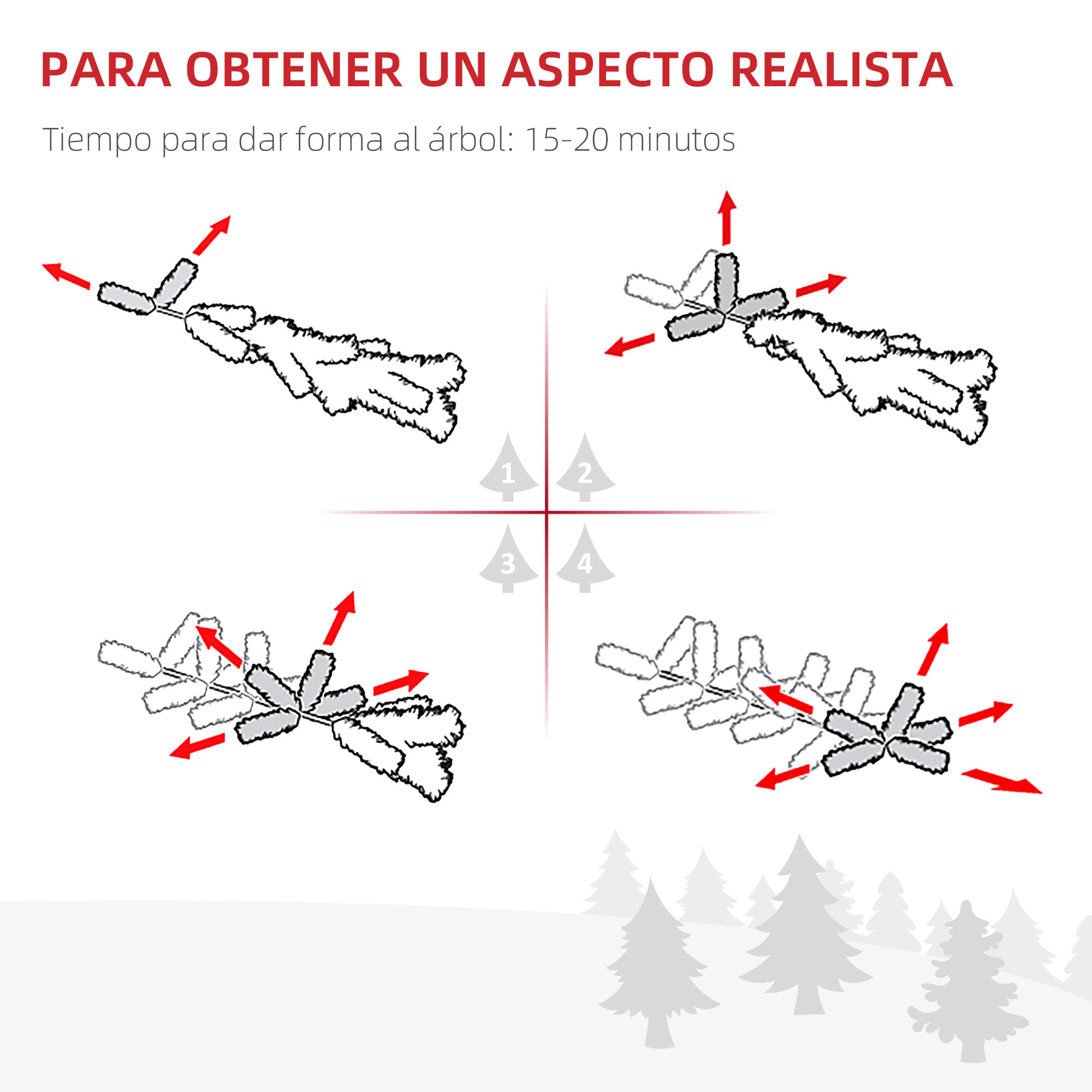 HOMCOM árbol de Navidad Artificial 150 cm con 416 Ramas Hojas de PET y Soporte de Metal Decoración Navideña para Interior Salón Fiestas Ø75x150 cm Verde