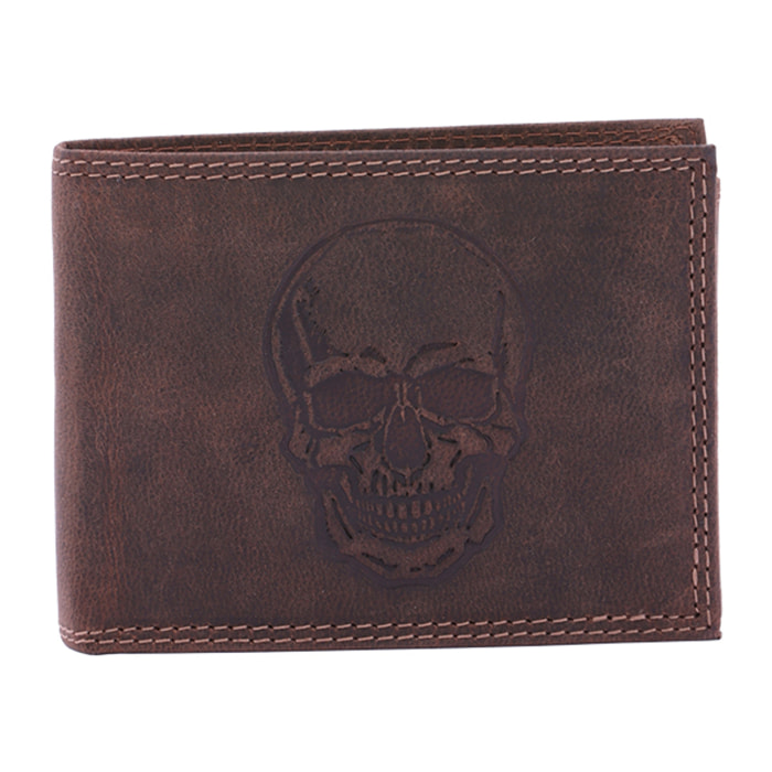 Portafoglio  da uomo In Vera pelle Made in Italy 9,5x12,5x2,5 cm