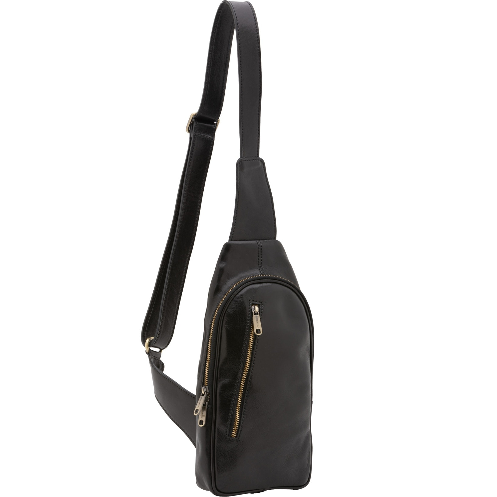 Borsa a tracolla uomo in vera pelle - Modello False - Made in Italy - 35.0 x 16.0 x 5.0 cm