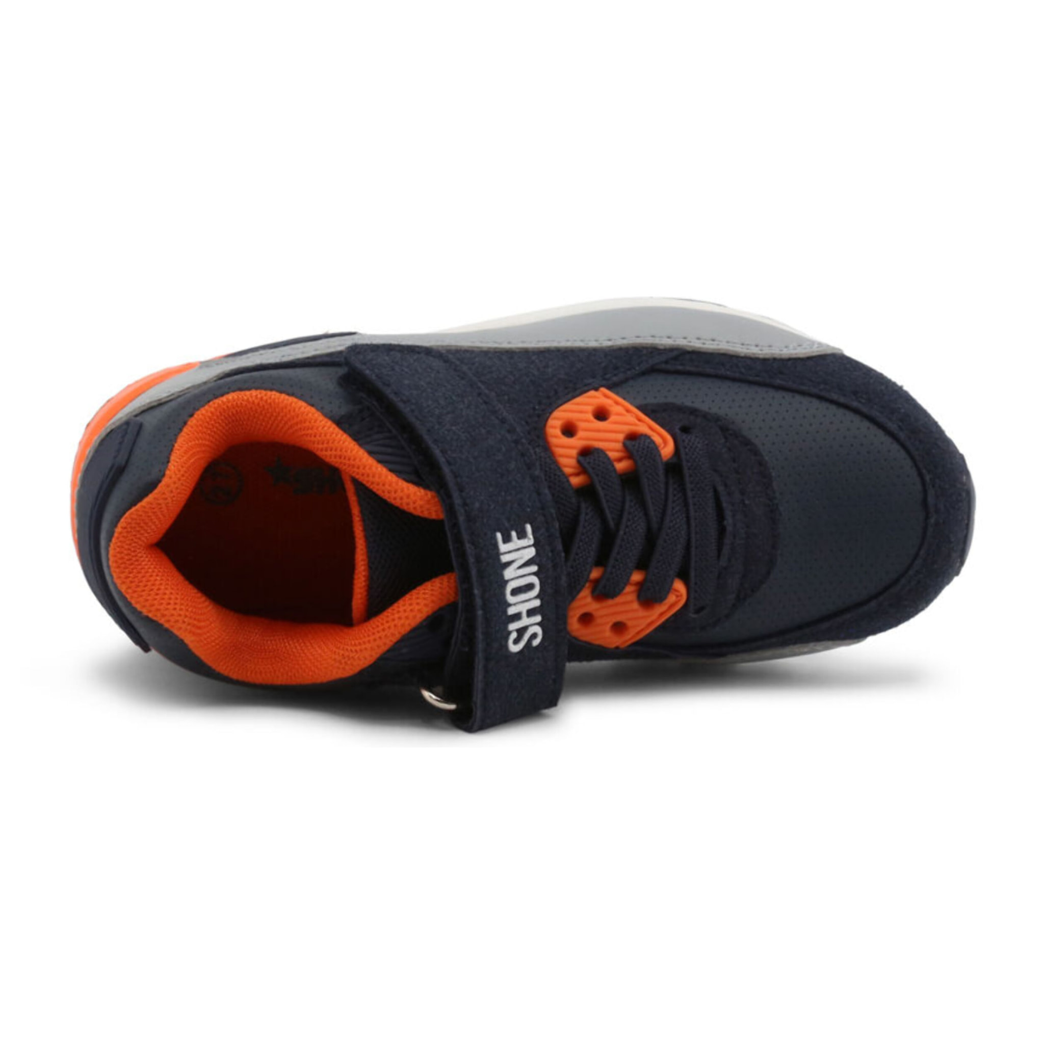 Zapatillas Sneaker para Niño- Shone 005-001-v Navy/Orange