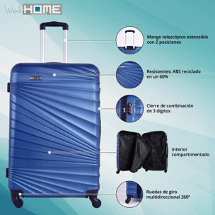 Juego de maletas rígidas 3 piezas en turquesa azul eléctrico