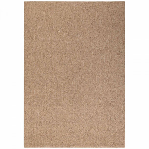 Tapis salon, motif faux uni, poils ras, look chaleureux, entretien