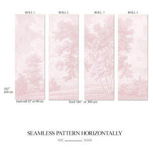 Carta da Parati Paesaggio Rosa