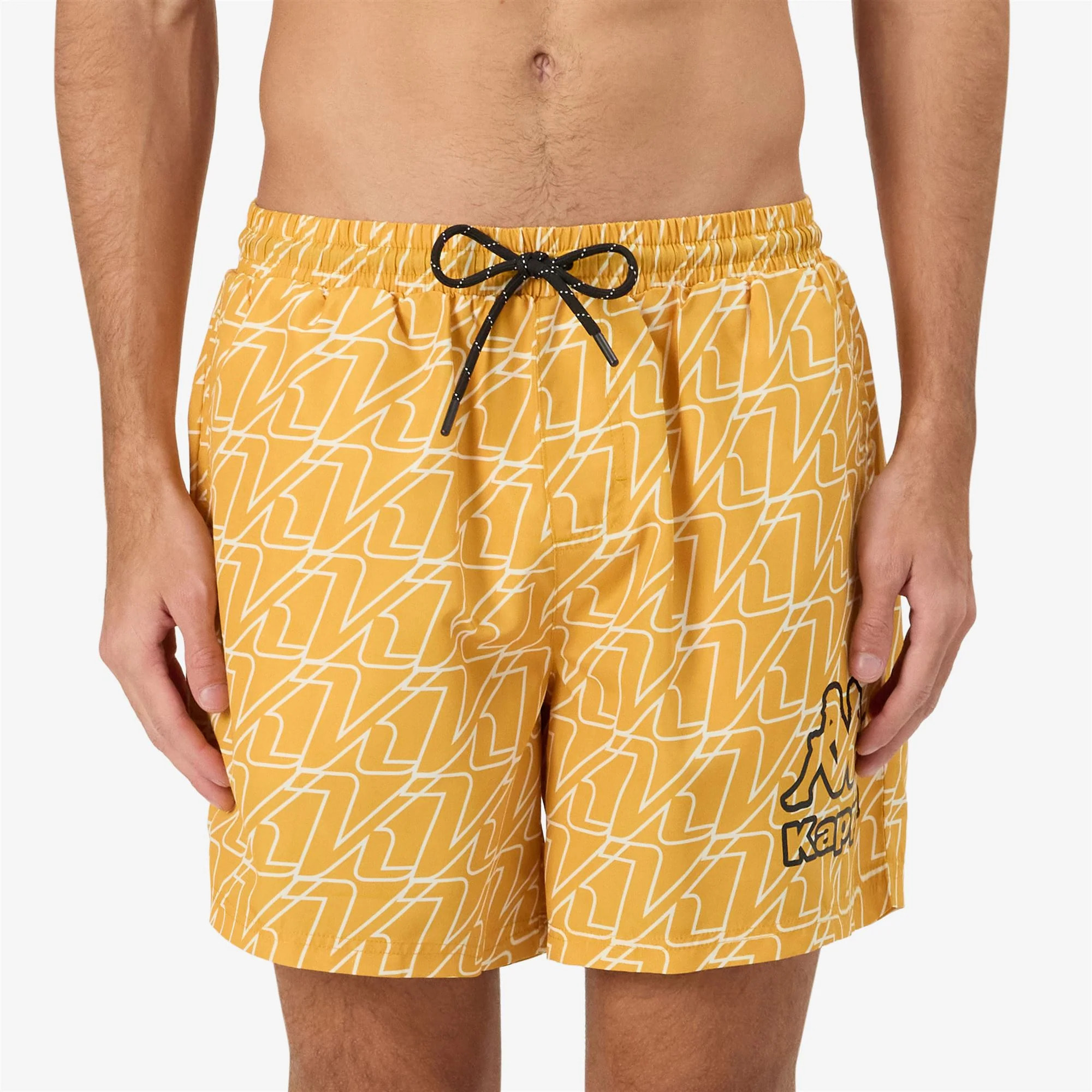 Kappa - Bañadores Hombre Amarillo - Logo Gucino