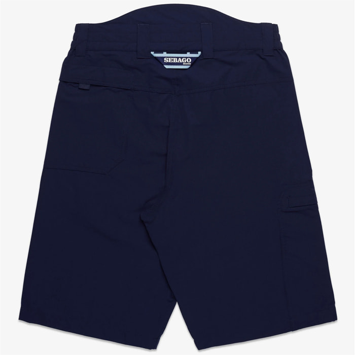 Sebago - Pantaloni Corti Uomo Donna Blu - Crew Cargo