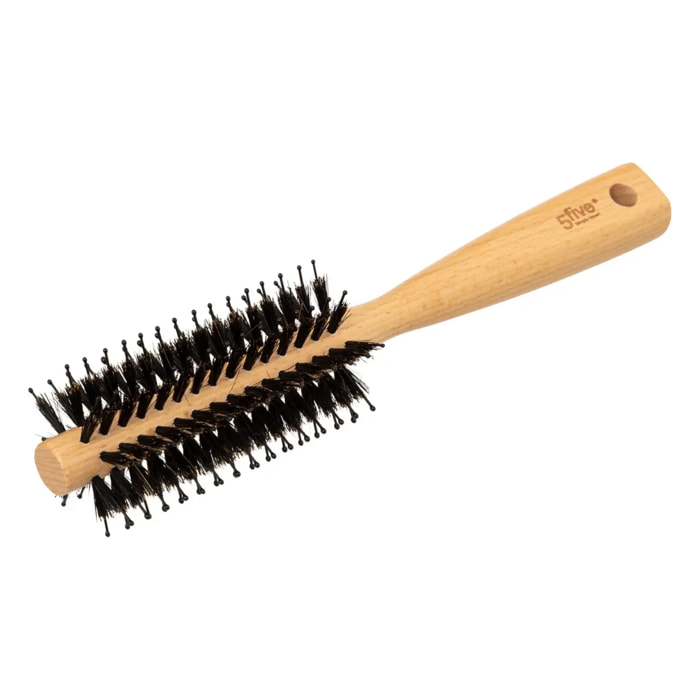 Brosse à cheveux ronde bois poils de sanglier