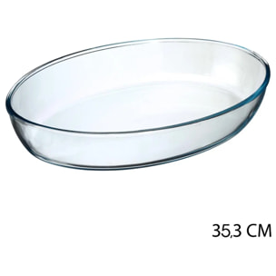 Plat Ovale en Verre 35 x 25 cm