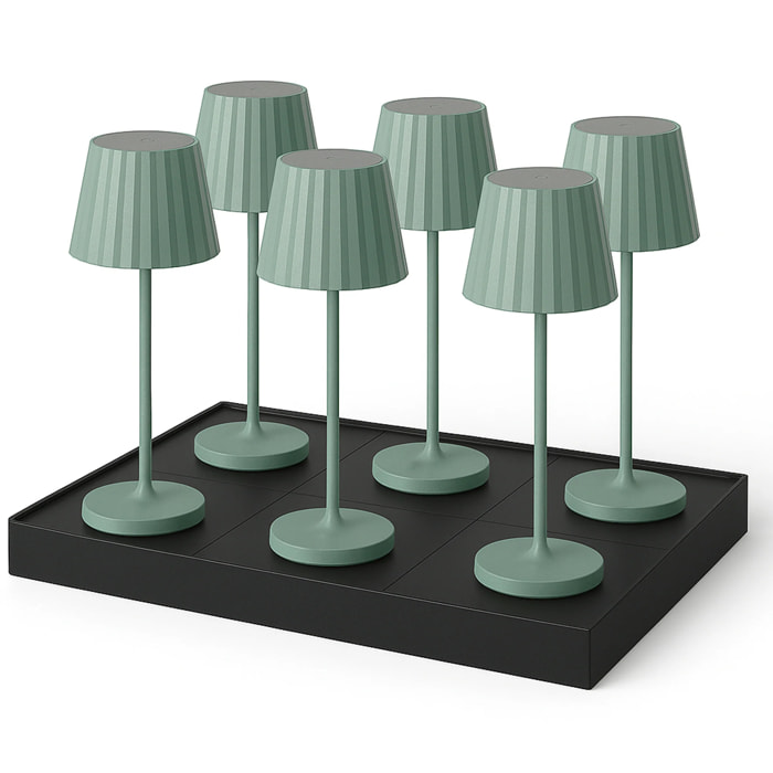 6 Lampe de table ABBY + Socle de charge