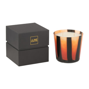 J-Line bougie Parfumée Noa Lignes - orange - small - 50H