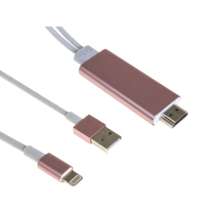 CABLE HDMI PARA iPHONE/iPAD LIGHTNING 8 PINS