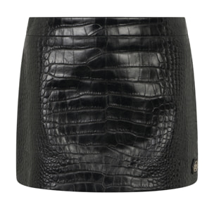 PHILIPP PLEIN Leather Mini Skirt Cocco