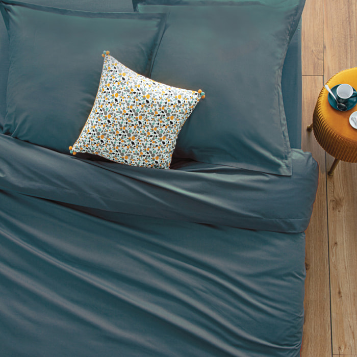 Housse de couette "Carina" coton 240x220cm bleu orage