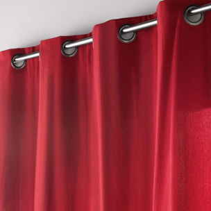 Rideau en poly-coton recyclé - Rouge