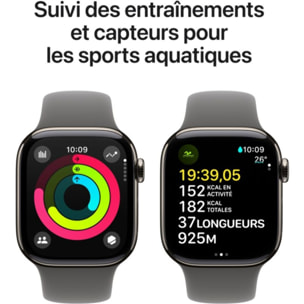 Montre connectée APPLE WATCH Serie 10 46mm Titane Naturel M/L Cell